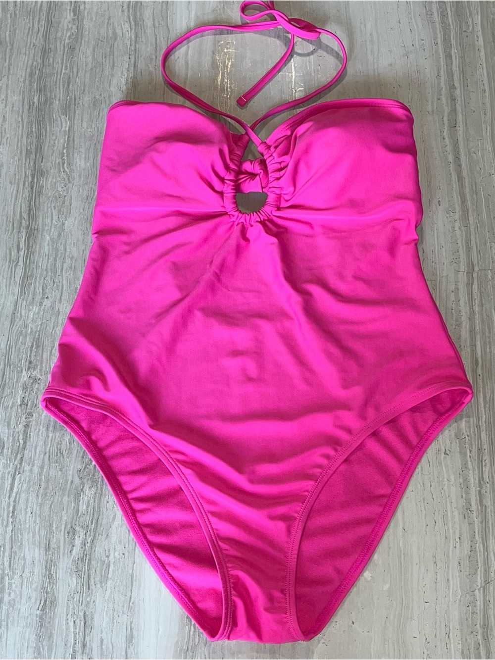 Shade & Shore One Piece Halter Swimsuit Pink M